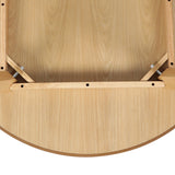 Levede Dining Table Round Rubberwood Base 100cm Natural 100 CM-2018816939933175813