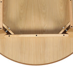 Levede Dining Table Round Rubberwood Base 100cm Natural 100 CM-2018816939933175813