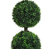 Lambu Artificial Triple Ball Boxwood Trees - 45-Degree Angle