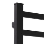 Heated Towel Rail Warmer Rack Wall Mounted Black-2006733186985496581
