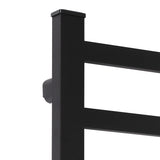 Heated Towel Rail Warmer Rack Wall Mounted Black - 45-Degree Angle
