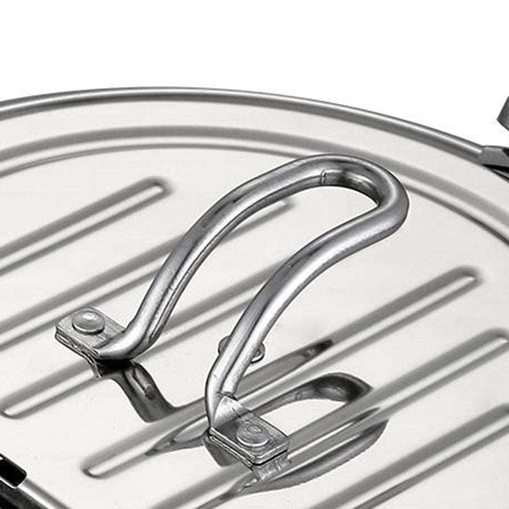 TOQUE 24cm Japanese Deep Frying Pan Silver-2018816702552346629