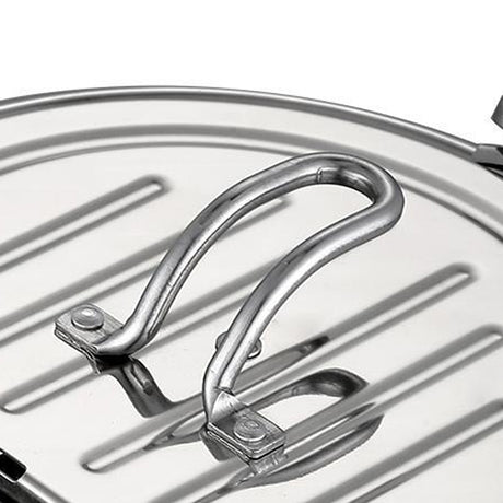 TOQUE 24cm Japanese Deep Frying Pan Silver-2018816702552346629