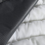 Pawz L Size Orthopedic Dog Bed with Sherpa Plush Removable Cover in Grey - 45-Degree Angle