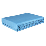 Dreamz 4pcs King Size 100% Bamboo Bed Sheet Set in Blue Colour - 45-Degree Angle