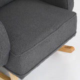 Levede Fleece Rocking Chair with footstool - 45-Degree Angle