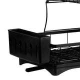 TOQUE Detachable Dish Drying Rack Cutlery Black - 45-Degree Angle