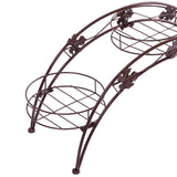 2X Plant Stand Outdoor Indoor Metal Bronze - 45-Degree Angle