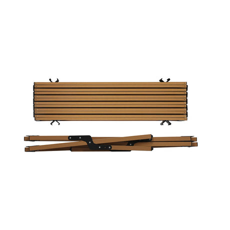 Levede Folding Camping Table Chair Set Oak-2006733114126241797
