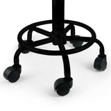 Levede Salon Stool Swivel Bar Stools Black with Black Stand - 45-Degree Angle