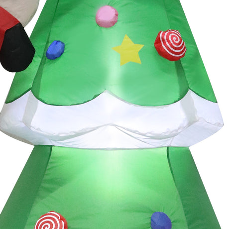 Santaco Inflatable Christmas 2.4M Xmas Tree Santa Claus-2006733376031166469
