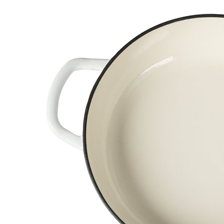 TOQUE 3.5L Enamel Dutch Oven Pan in White Colour-2018816806898241541