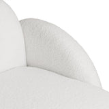 Levede Sofa Chair Fleece Upholstered Single White - 45-Degree Angle