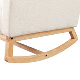 Levede Rocking Chair Ottoman Footrest With Side Pocket - Top-Down View