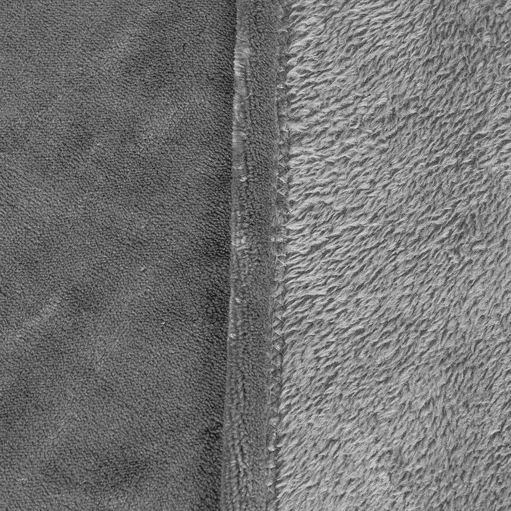 DreamZ 320GSM 220x160cm Ultra Soft Mink Silver Single-2018816623661682693