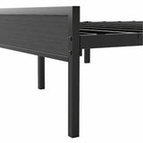 Levede Queen Bed Frame Steel Base with Headboard Grey - 45-Degree Angle