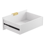 Levede Bedside Table with 2 Drawers White Metal Legs-2006732897205227525