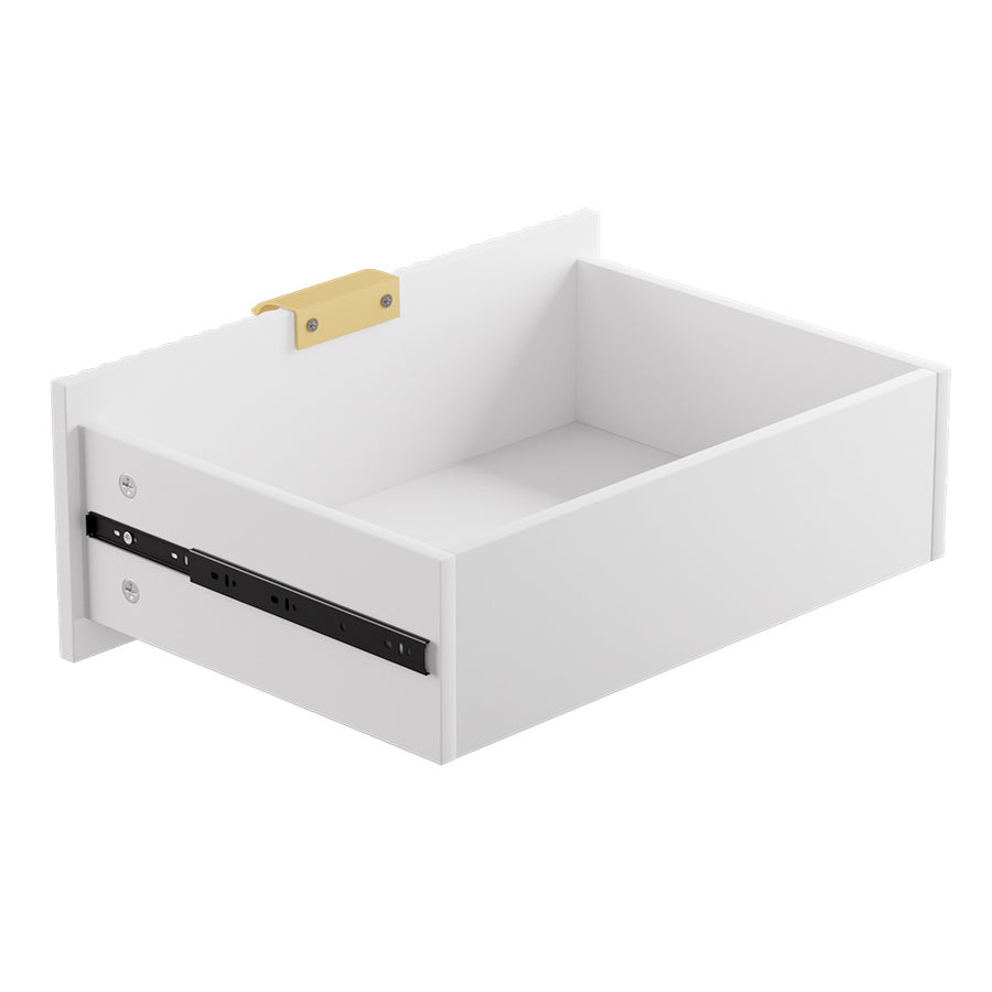 Levede Bedside Table with 2 Drawers White Metal Legs-2006732897205227525