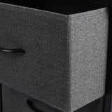 Levede Storage Cabinet Tower Chest Dark Grey - 45-Degree Angle