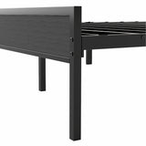 Levede Double Bed Frame Steel Base with Headboard Grey - 45-Degree Angle
