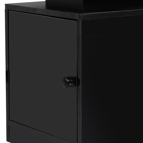 Levede Bedside Table USB Charger Outlet RGB Black-2006732841714585605