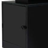 Levede Bedside Table USB Charger Outlet RGB Black - 45-Degree Angle