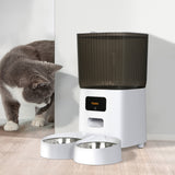 PaWz 5L Automatic Pet Feeder 2 Bowl White - Rear View