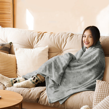 DreamZ Electric Throw Blanket Heated Timer Bedding Washable Warm Winter Plush GY-1954802344130646022