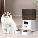 PaWz 5L Auto Pet Feeder Automatic Camera Wi-Fi White - Close-Up Angle