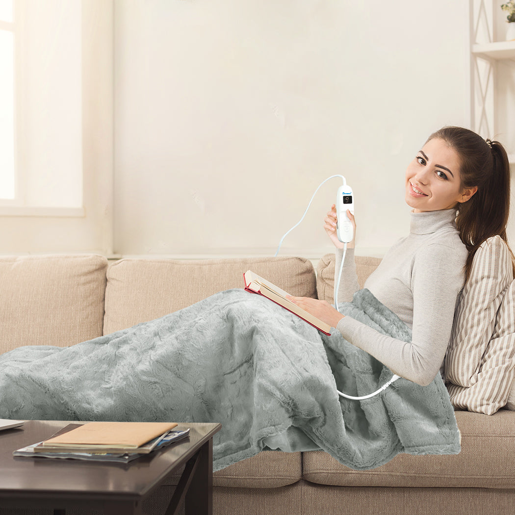 DreamZ Electric Throw Blanket Heated Timer Bedding Washable Warm Winter Plush GY-2006732806570512391