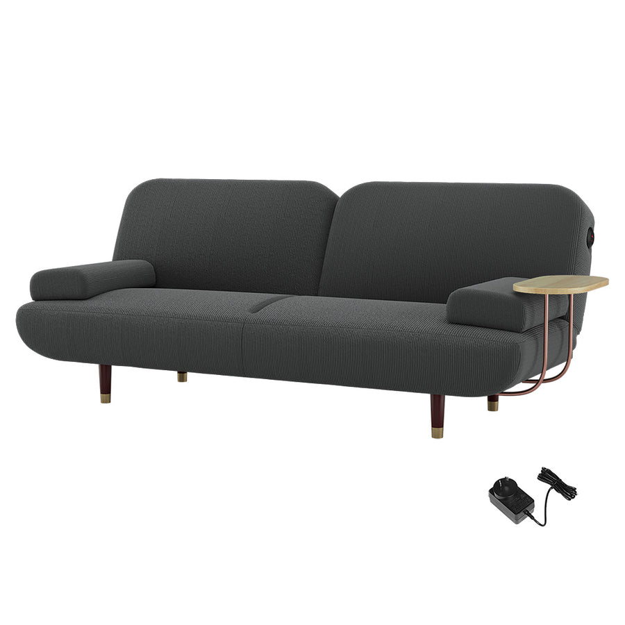 LEVEDE  CONVERTIBLE SOFABED WITH USB CHARGE AND SIDE TABLE-2006732844742873088
