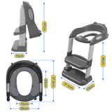 BoPeep Kids Toilet Ladder Grey-2006733052058931202