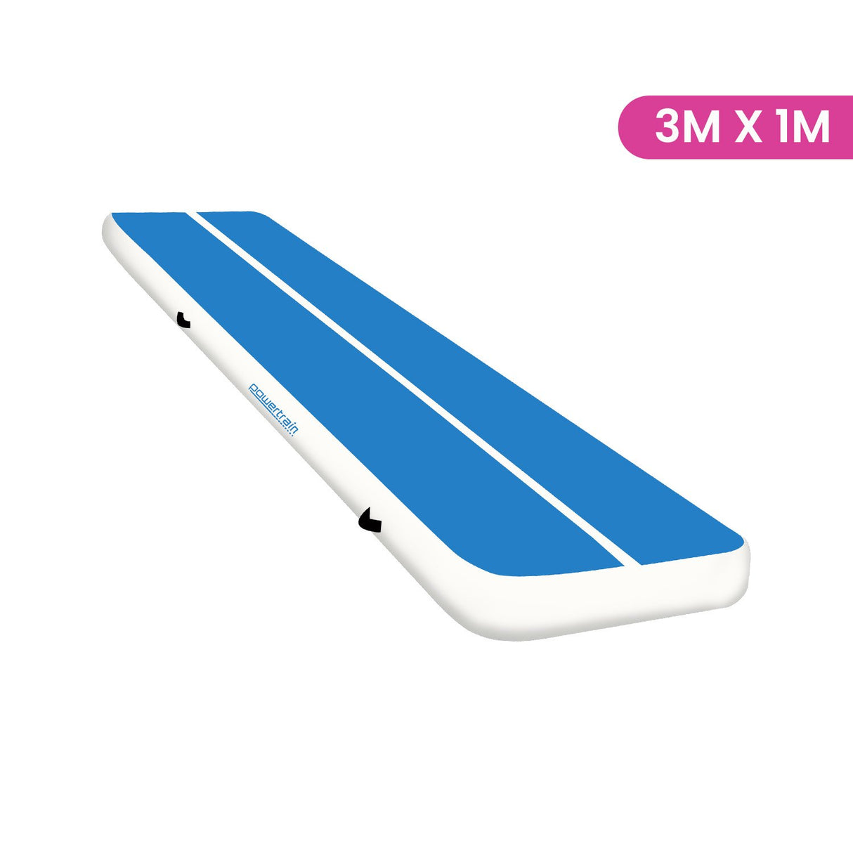 Powertrain 20cm Thick 3m x 1m Air Track Inflatable Gymnastics Tumbling Mat Airtrack - Blue
