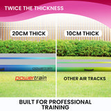 Powertrain 3m x 1m Air Track Inflatable Gymnastics Mat - Rainbow
