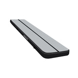 Powertrain 4m x 1m Air Track Inflatable Gymnastics Mat - Grey Black - Side View