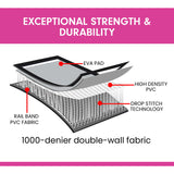 Powertrain 4m x 1m Air Track Inflatable Gymnastics Mat - Grey Black - 45-Degree Angle
