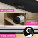 Powertrain 4m x 1m Air Track Inflatable Gymnastics Mat - Grey Black - Low Angle