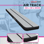 Powertrain 4m x 1m Air Track Inflatable Gymnastics Mat - Grey Black