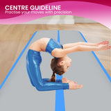Powertrain 4m x 2m x 20cm Air Track Gymnastics Mat Tumbling Exercise - Grey Blue - Extra Image