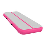 Powertrain 4m x 2m x 20cm Air Track Gymnastics Mat Tumbling Exercise - Grey Pink