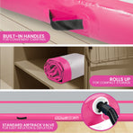 Powertrain 6m x 2m x 20cm Air Track Gymnastics Mat Tumbling Exercise - Grey Pink