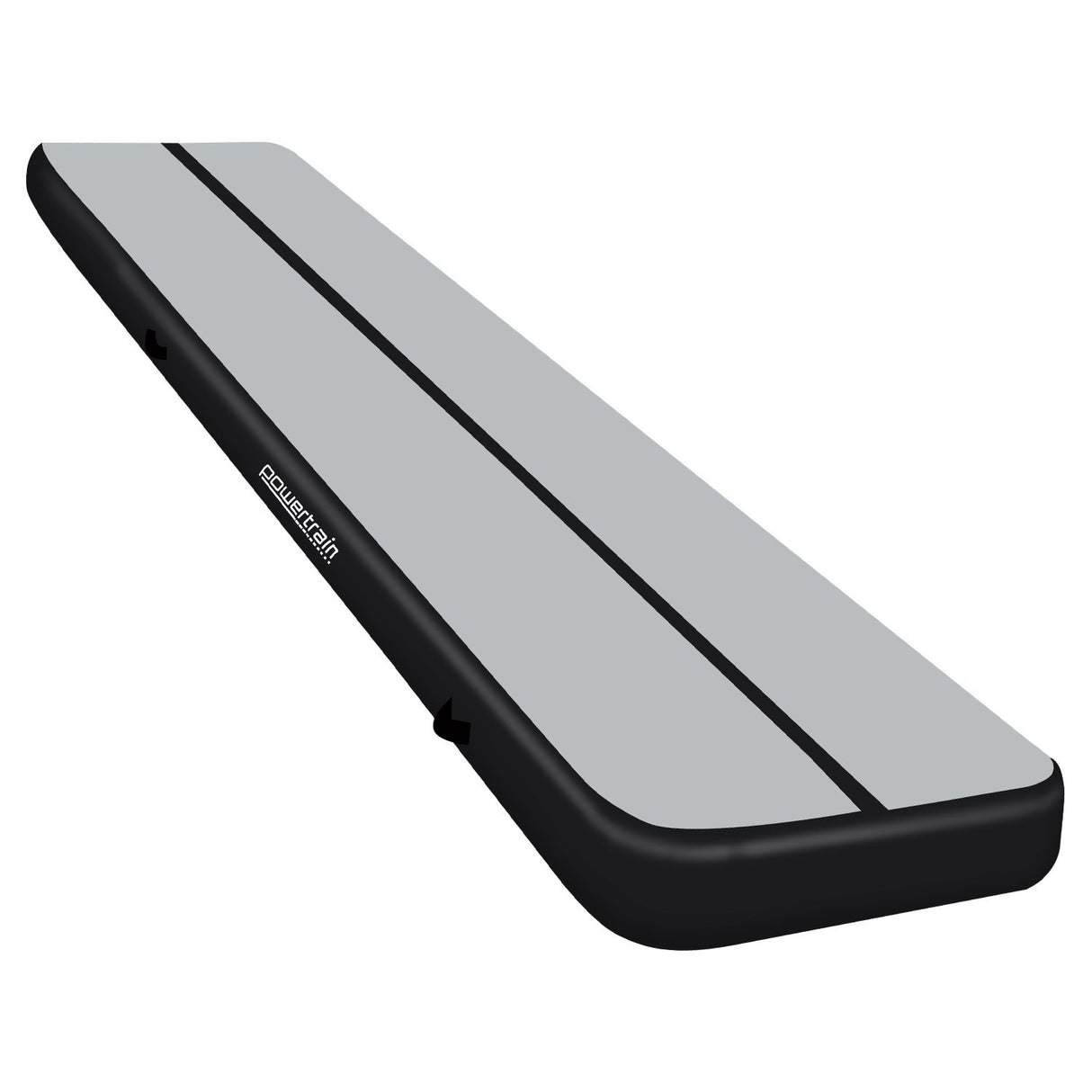 Powertrain 7m x 1m x 20cm Air Track Inflatable Tumbling Mat Gymnastics - Grey Black