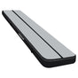 Powertrain 8m x 1m x 20cm Air Track Inflatable Tumbling Mat Gymnastics - Grey Black