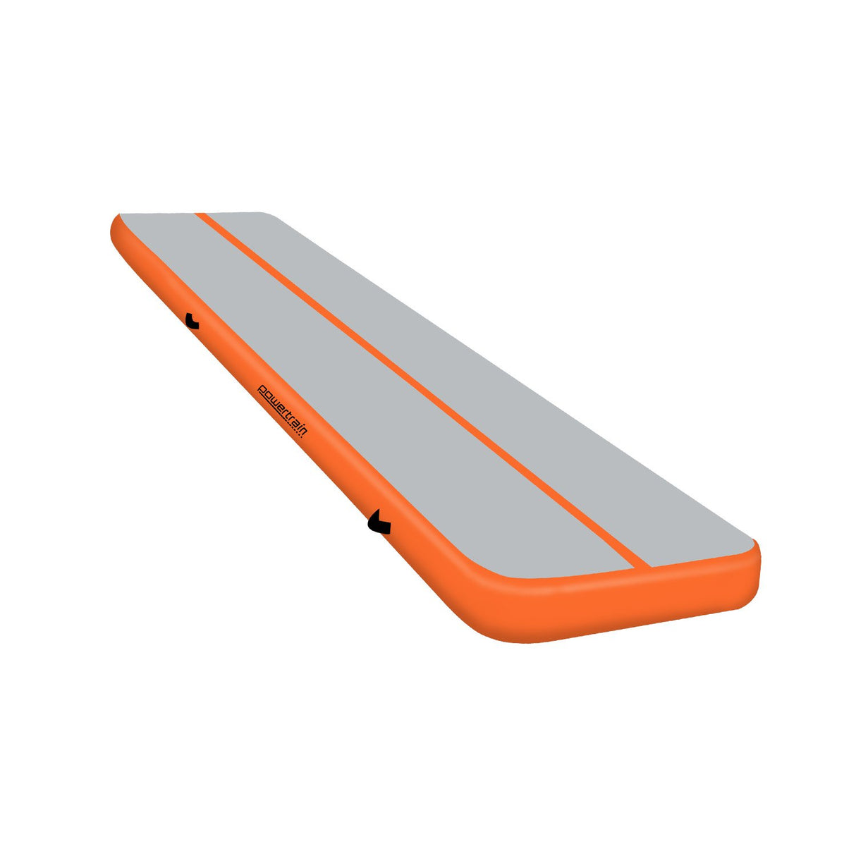Powertrain 3m x 1m Air Track Inflatable Gymnastics Mat - Orange Grey