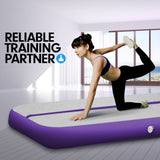 Powertrain 3m x 1m Air Track Inflatable Gymnastics Mat - Purple Grey - Extra Image