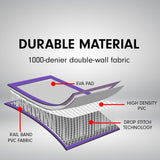 Powertrain 3m x 1m Air Track Inflatable Gymnastics Mat - Purple Grey - Top-Down View