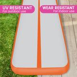 Powertrain 4m x 1m Air Track Inflatable Gymnastics Mat - Orange
