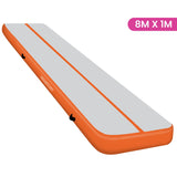 Powertrain 4m x 1m Air Track Inflatable Gymnastics Mat - Orange - Front View