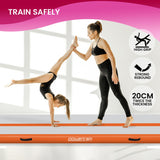 Powertrain 4m x 1m Air Track Inflatable Gymnastics Mat - Orange