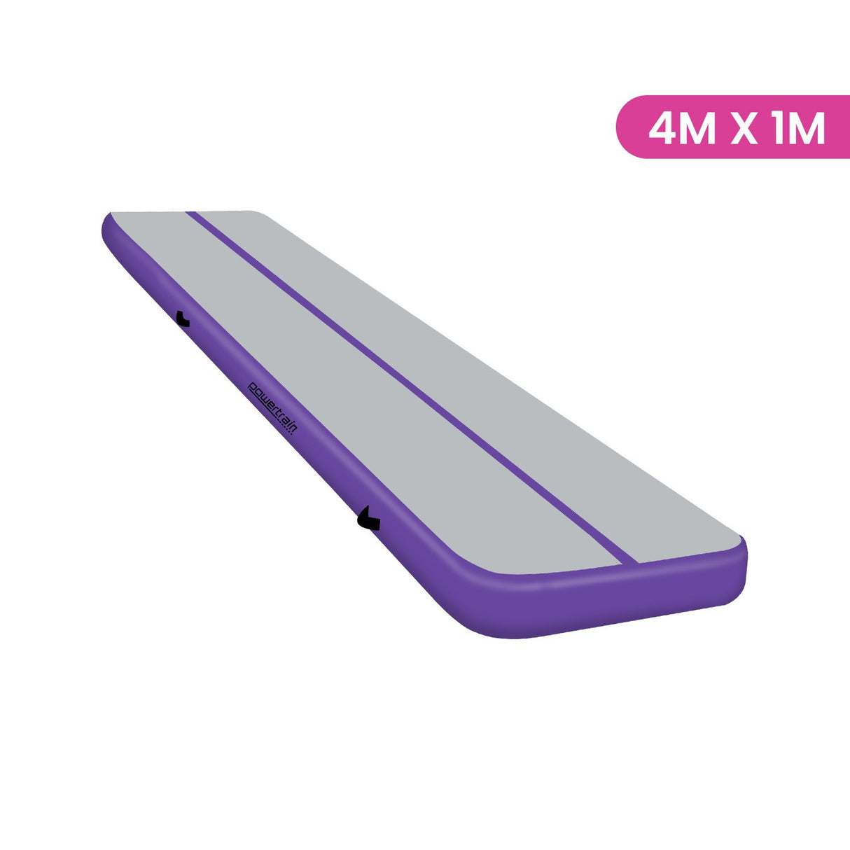 Powertrain 4m x 1m Air Track Inflatable Gymnastics Mat - Purple Grey